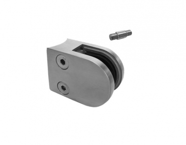 INOX Nosilec stekla 42.4 satiniran, AISI304, 40X50 POLKROŽEN